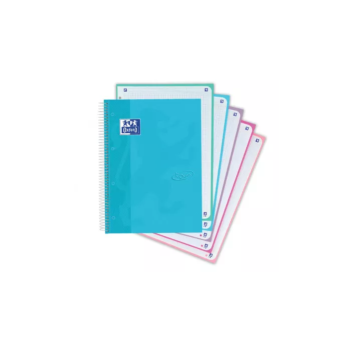 CUADERNO ESPIRAL A4 5X5 120H 90G MICROPER. TDURA TENDENCIA OXFORD 400133562