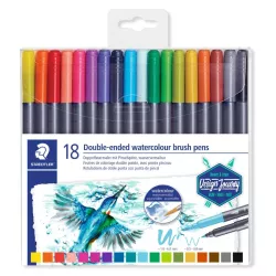 ROTULADOR DOBLE PUNTA FIBRA ACUARELABLE C.18 STAEDTLER 3001 TB18