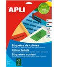 Etiqueta a4 rojo 20h 70x37mm apli 01593 - 01593