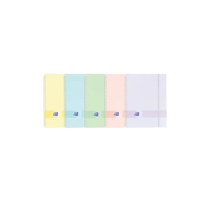 CARPETA 20 FUNDAS A4 ESPIRAL GOMA COLORES PASTEL OXFORD 400146212