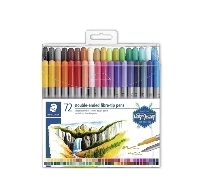 ROTULADOR FIBRA DESIGN JOURNEY DOBLE PUNTA 72U STAEDTLER 3200 TB72