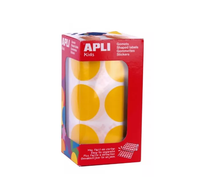 GOMET ROLLO CIRCULO GRANDE 33MM AMARILLO APLI 17865