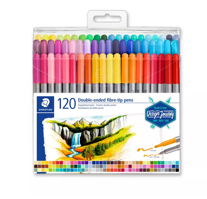 ROTULADOR FIBRA DESIGN JOURNEY DOBLE PUNTA 120U STAEDTLER 3200 TB120
