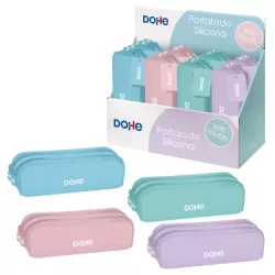 PORTATODO DOBLE RECTANGULAR SILICONA COLORES PASTEL SERENITY DOHE 51970
