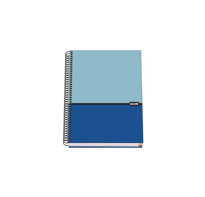 CUADERNO A5 5X5 100H 90GR AZUL DUO DOHE 51500