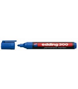 Rotulador permanente punta conica recargable azul edding 300-03