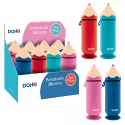 PORTATODO FORMA LAPIZ SILICONA COLORES SUTIDOS DOHE 51960