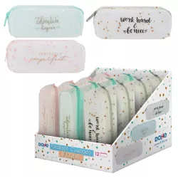 PORTATODO RECTANGULAR SILICONA TRASLUCIDA GLITTER DOHE 51209