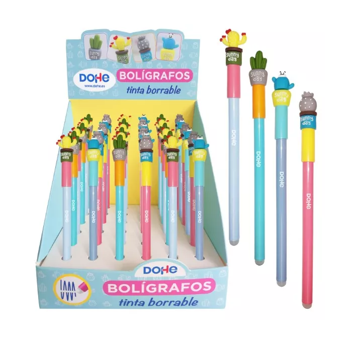 BOLIGRAFO AZUL BORRABLE CACTUS-4 DOHE 51094