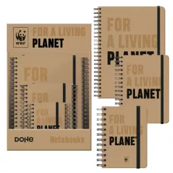 CUADERNO ESPIRAL A5 WIREO TAPA KRAF 96H LISO 80GR DOHE 51255