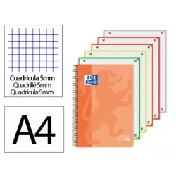 CUADERNO ESPIRAL A4 5X5 120H 90G MICROPER. PP OXFORD 400196862