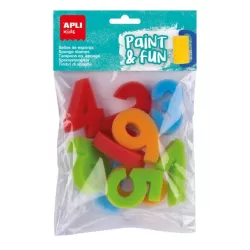 SELLOS DE ESPONJA NUMEROS 10U APLI 17466