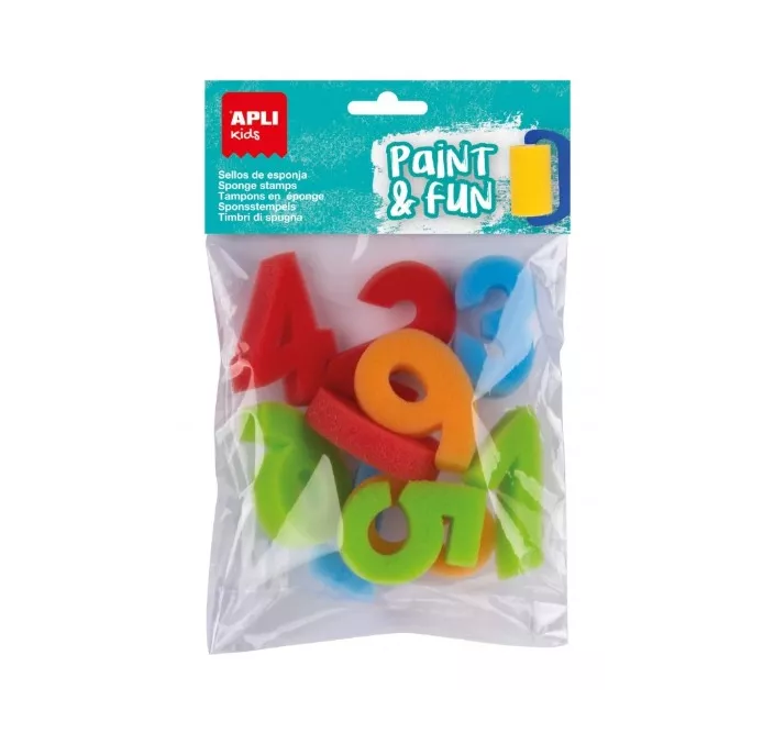 SELLOS DE ESPONJA NUMEROS 10U APLI 17466
