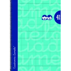 CUADERNO Fº 4MM 80H 70G T.DURA TURQUESA LAMELA 7FTE004T