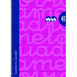 CUADERNO Fº 4MM 80H 70G T.DURA ROSA FUCSIA LAMELA 7FTE004F