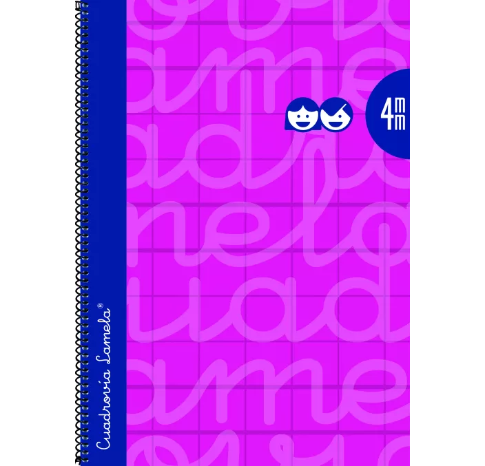 CUADERNO Fº 4MM 80H 70G T.DURA ROSA FUCSIA LAMELA 7FTE004F