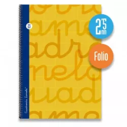 CUADERNO Fº 2,5MM 80H 70G T.DURA NARANJA LAMELA 7FTE002N 537324