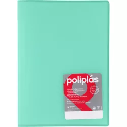 CARPETA 50 FUNDAS Fº VERDE MENTA POLIPLAS GRAFOPLAS 01461226