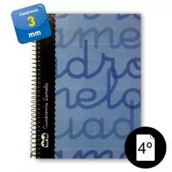 CUADERNO 4º 3MM 80H 70G TAPA DURA AZUL LAMELA 7CTE003A 797063