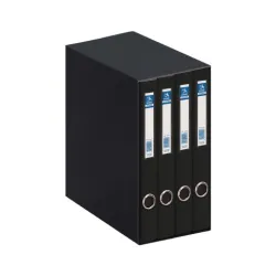 MODULO 4 CARPETAS 2 ANILLAS Fº 25MM NEGRO OFICO. DOHE 09454