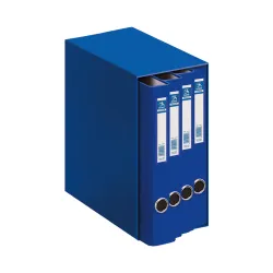 MODULO 4 CARPETAS 2 ANILLAS Fº 25MM AZUL OFICOLOR DOHE 09451