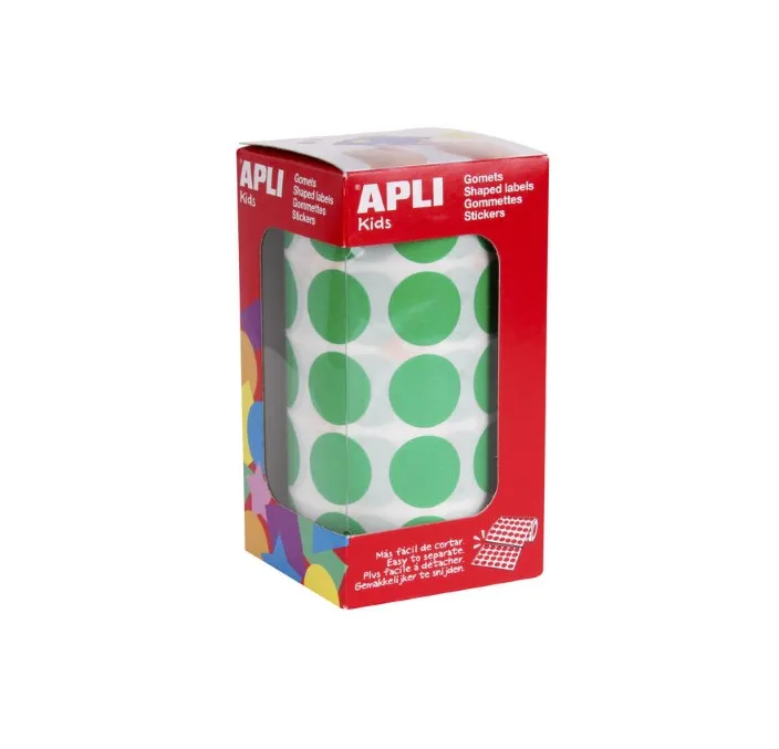 GOMET ROLLO CIRCULO GRANDE 20MM VERDE APLI 04862