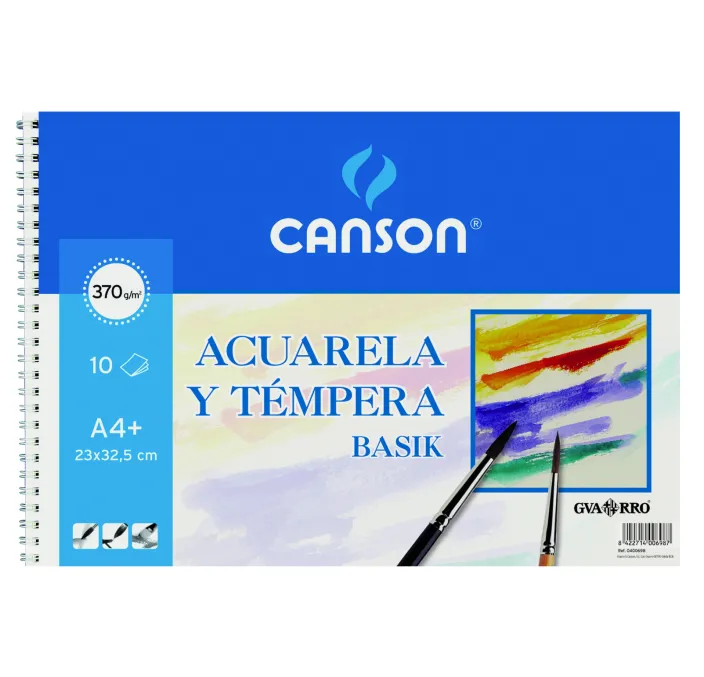 LAMINA ACUARELA BASIK A4+ 370GRS 6H GUARRO 0406347