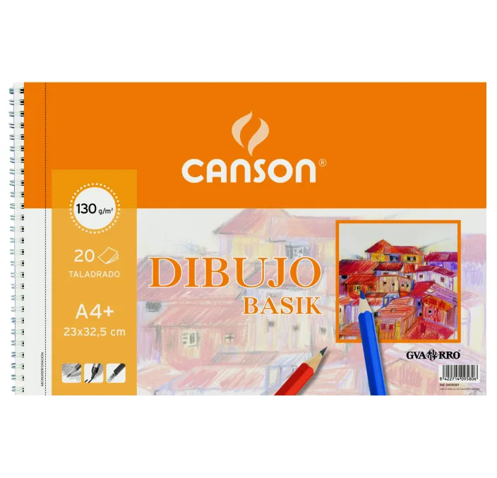 BLOC DIBUJO LISO A4+ 20 HOJAS 130GRS BASIK GUARRO 200408062