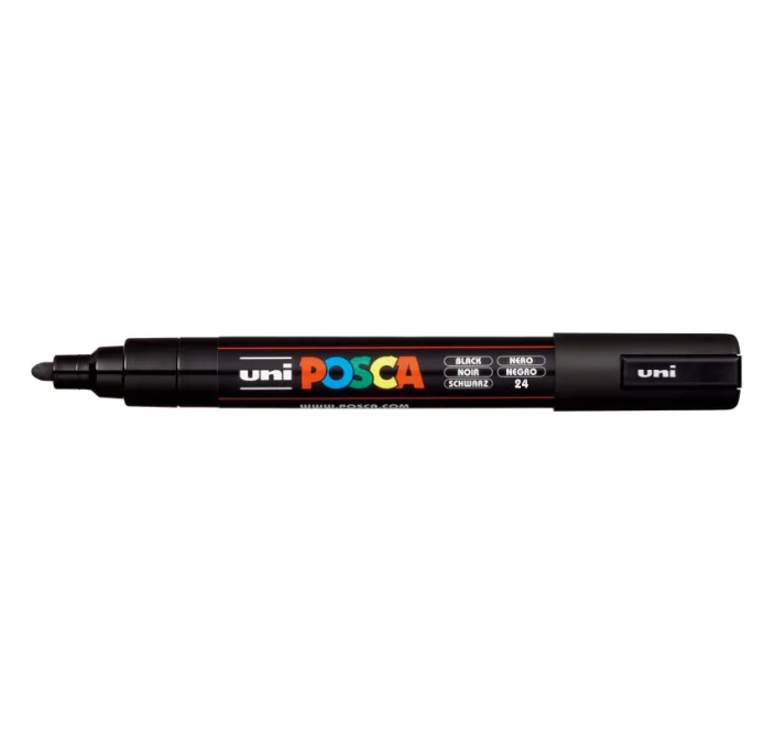 ROTULADOR 2,5MM NEGRO "24" PC-5M POSCA UNI 916117