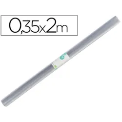 FORRO PLASTICO TRANSPA ROLLO 0,35MTSX2MTS LIDERPAPEL 07168