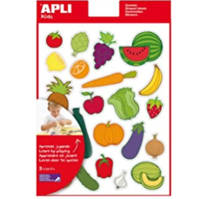 GOMET BOLSA FIGURAS FRUTAS Y VERDURAS 12H REMOVIBLE APLI 11451