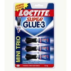 PEGAMENTO INSTANTANEO 3X1GRS SUPER GLUE-3 LOCTITE 130431