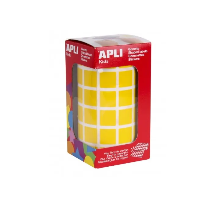 GOMET ROLLO CUADRADO MEDIANO 15MM AMARILLO APLI 12475