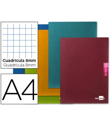 Cuaderno grapa a4 8x8mm 48h 90grs surtido liderpapel 52160 - 52160
