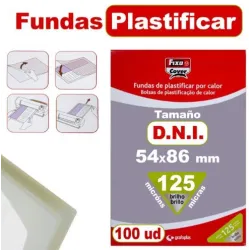 BOLSA PLASTIFICA. 54MMX86MM 125 MICRAS C.100 GRAFO. 01021400