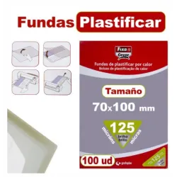 BOLSA PLASTIFICA. 70MMX110MM 125 MICRAS C.100 GRAFO. 1021600