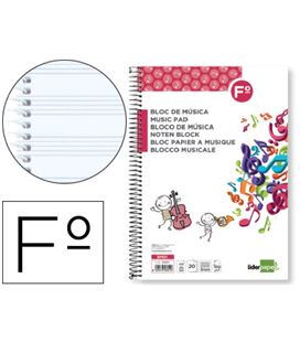 Cuaderno musica fº 12 pentagramas liderpapel 22551 bm01