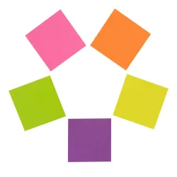 CUBO NOTAS ADHESIVAS 51X51MM COLORES BRILLANTE APLI 11596