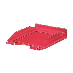 BANDEJA SOBREMESA PLASTICO TRANSPARENTE ROJO FAIBO 93-53