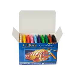 PINTURA CERA BLANDA ACUARELABLE MANLEY C.50 (5X10 COLORES) ALPINO MNQ00450