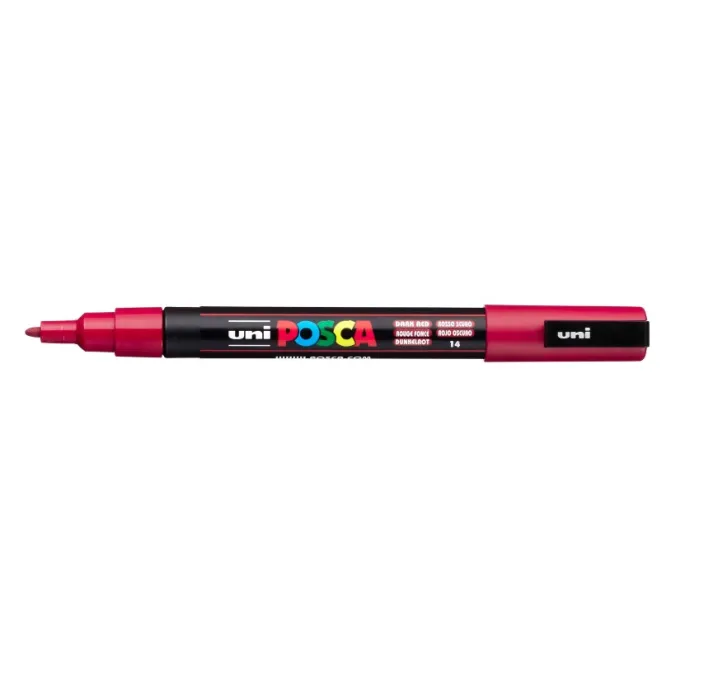 ROTULADOR 1,5MM ROJO OSCURO "14" PC-3M POSCA UNI 20233