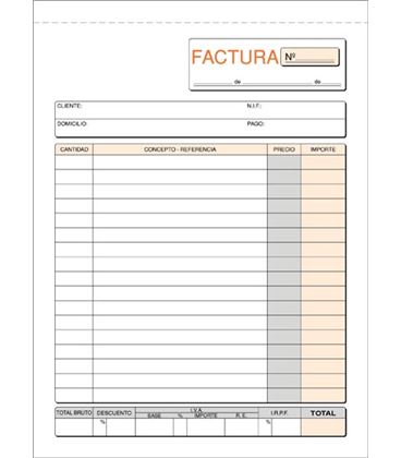 Talonario factura 4º natural 50h original+copia loan t-63 420632 - T63