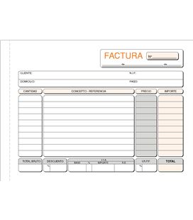 Talonario factura 4º apaisado 50h original+copia loan t-64