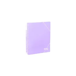 CARPETA 20 FUNDAS Fº ESPIRAL GOMAS VIOLETA PASTEL SOFT CARCHIVO 53262014