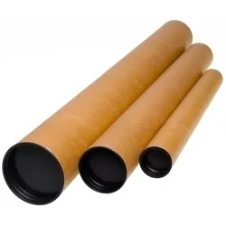 TUBO PORTAPLANOS CARTON TAPAS PLÁSTICO LARGO 640MM Ø 80MM DISTRI 24318030