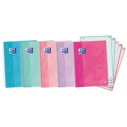 CUADERNO ESPIRAL A4 5X5 120H 90G MICROPER. TDURA TENDENCIA OXFORD 400133562