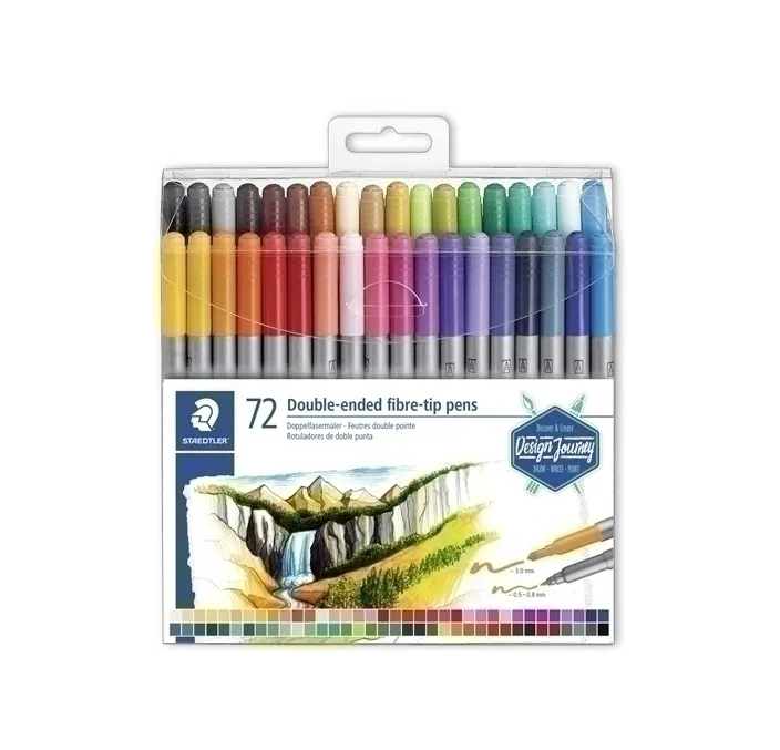 ROTULADOR FIBRA DESIGN JOURNEY DOBLE PUNTA 72U STAEDTLER 3200 TB72