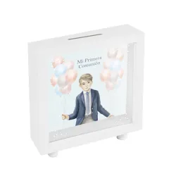 HUCHA BLANCA COMUNION NIÑO GLOBOS ARGUVAL 48705