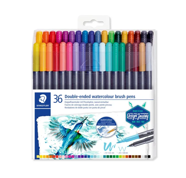 ROTULADOR DOBLE PUNTA FIBRA ACUARELABLE C.36 STAEDTLER 3001 TB36