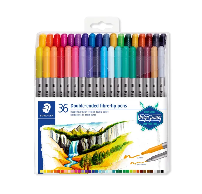 ROTULADOR FIBRA DESIGN JOURNEY DOBLE PUNTA 36U STAEDTLER 3200 TB36